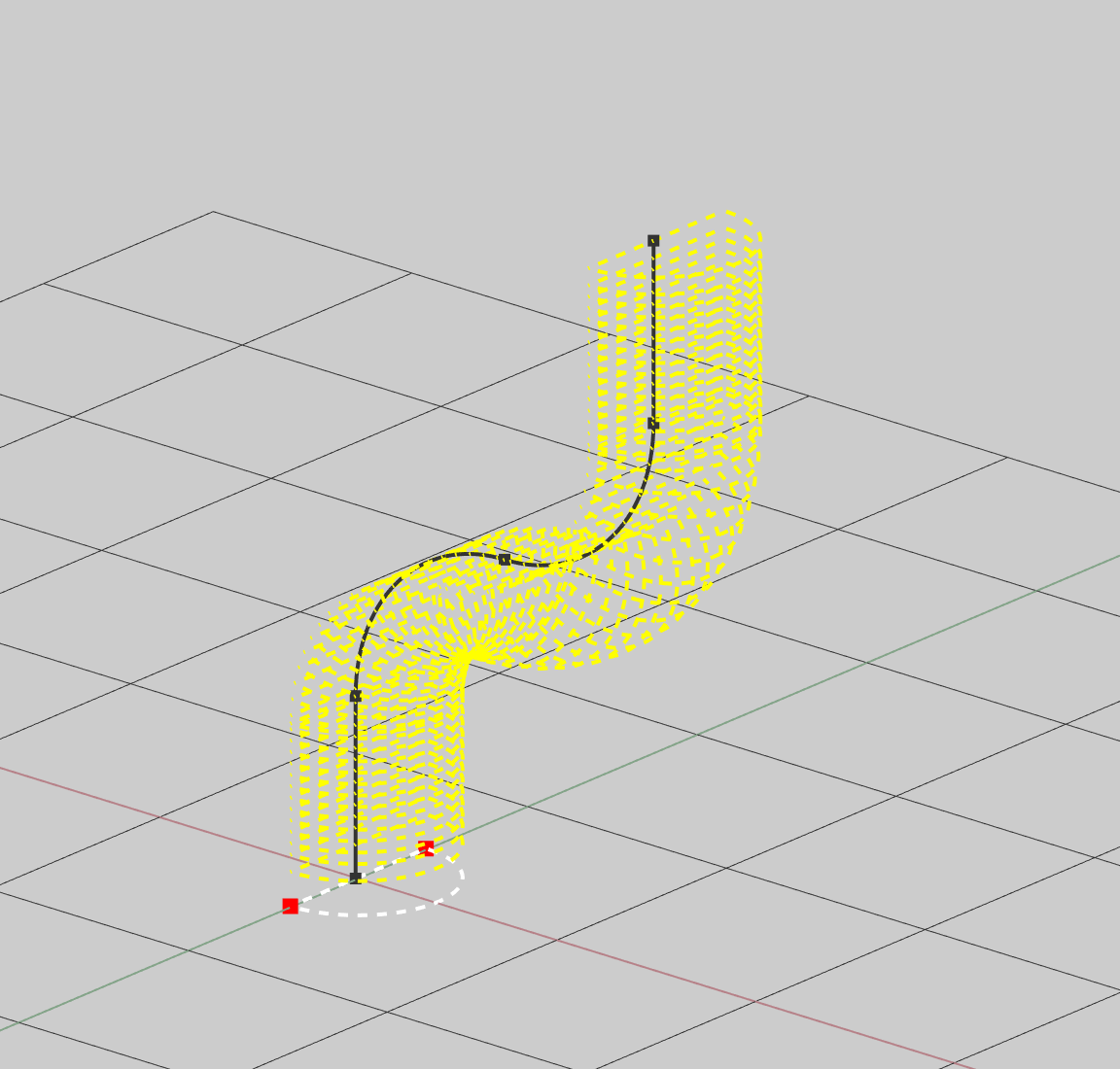 Transformed Sections Along Trajectory