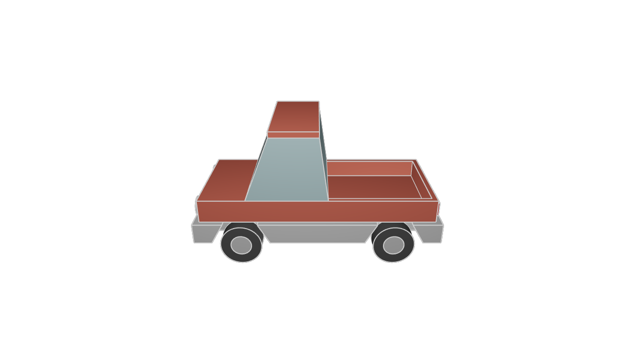 Stylized Toy Pickup Truck
